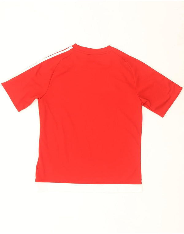 Adidas Jungen Climalite T-Shirt Top 13–14 Jahre, rotes Polyester