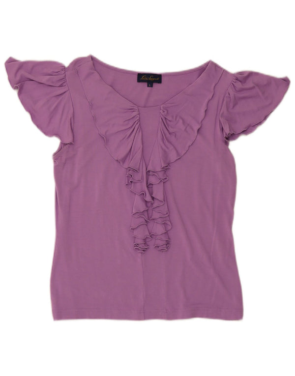 Luisa Spagnoli Damen T-Shirt Top UK 14 Large Lila