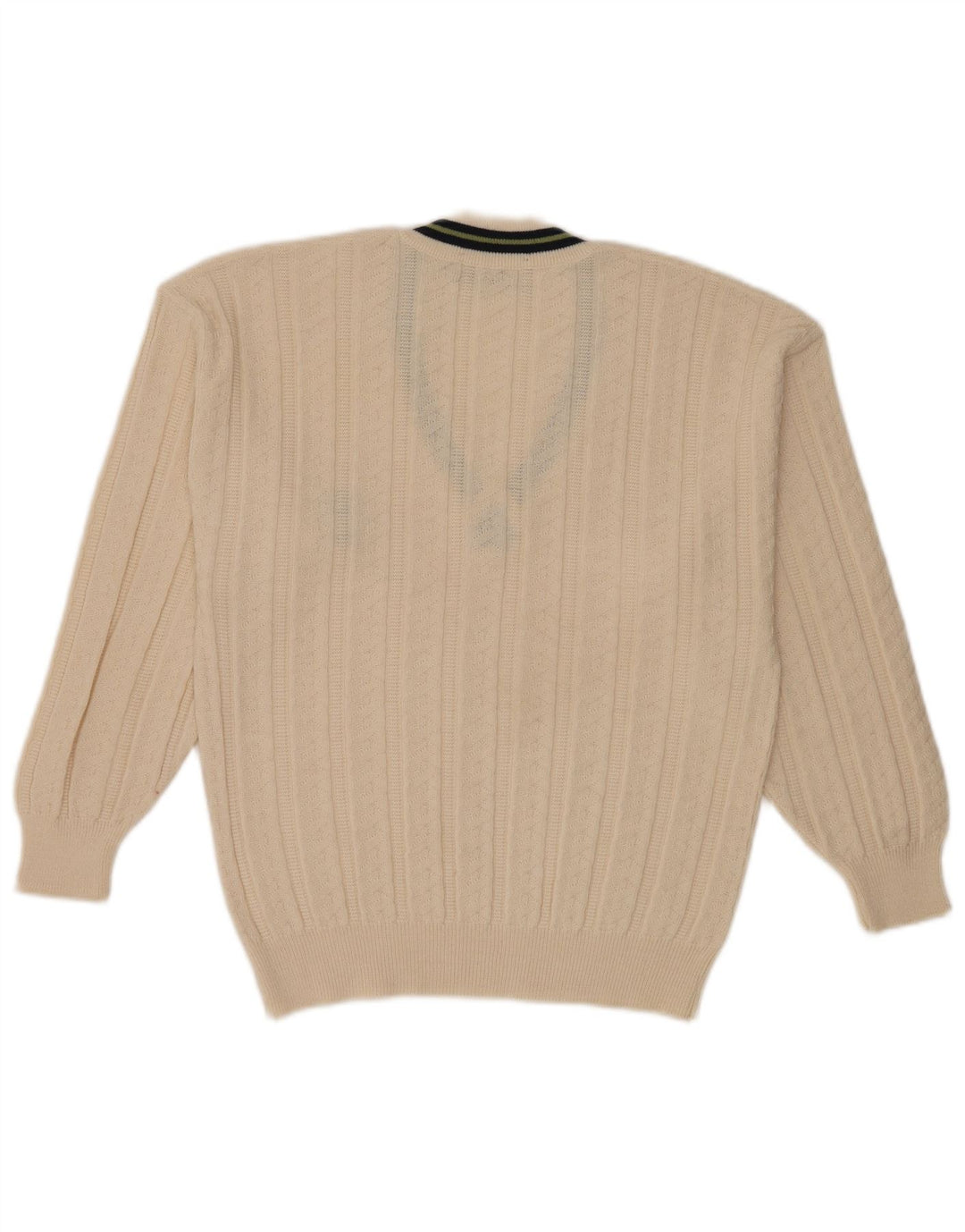 Il Granchio Herren-Pullover mit V-Ausschnitt, mittelgroß, gebrochenes Weiß