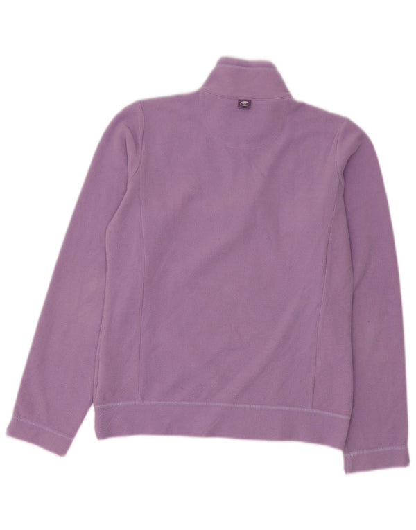 Champion Damen-Fleecepullover mit Reißverschluss am Hals, UK 10, Größe S, Lila, Polyester