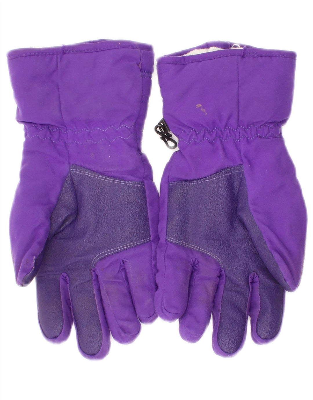 Vintage Damen Skihandschuhe mit Grafik, groß, lila