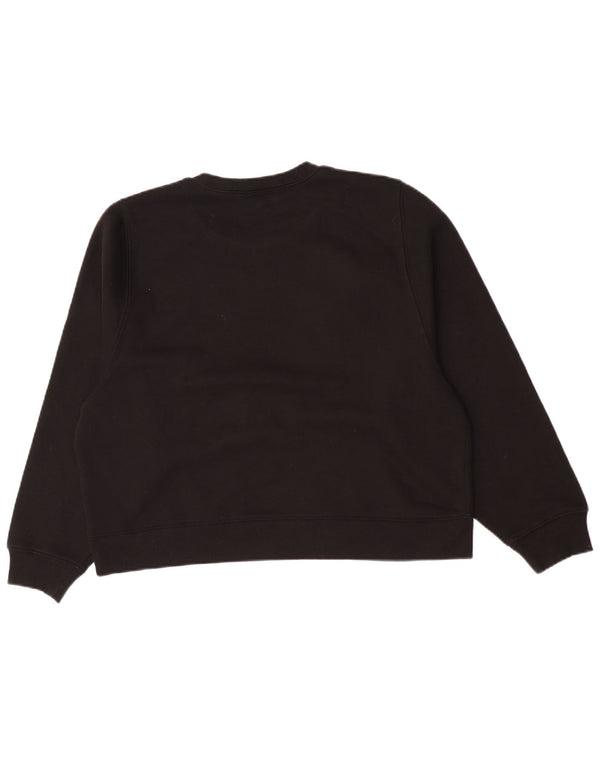 Übergroßer Sweatshirt-Pullover für Damen von Zara, UK 14, mittlere schwarze Baumwolle