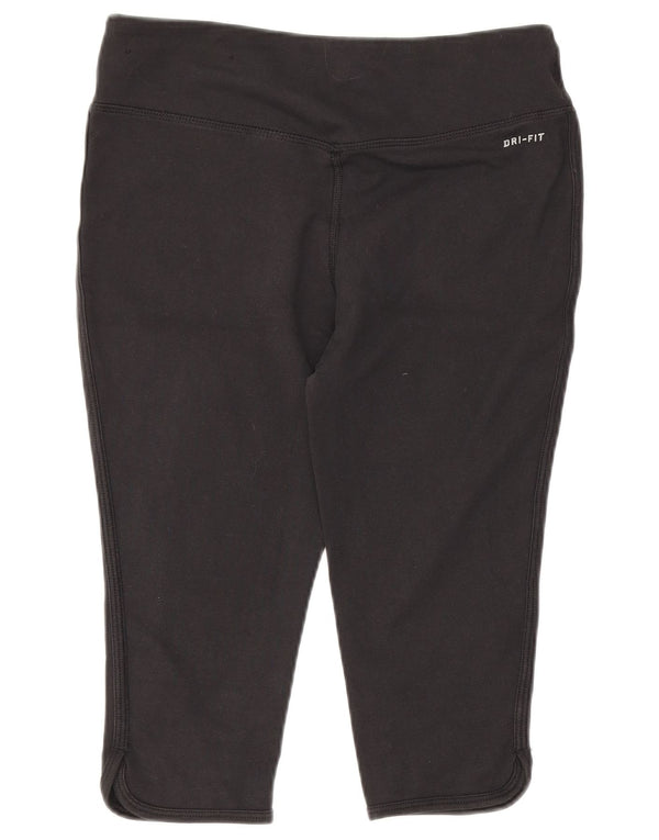 Nike Damen Dri Fit Bermuda Sport Shorts UK 8/10 Small Schwarz Baumwolle