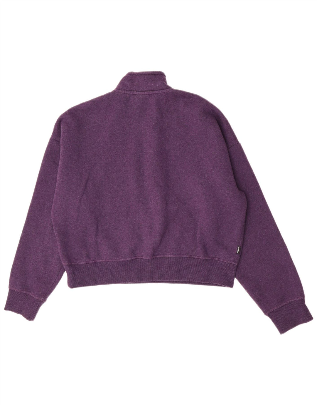 Superdry Damen Übergroßer Crop-Sweatshirt-Pullover UK 14 Large Lila