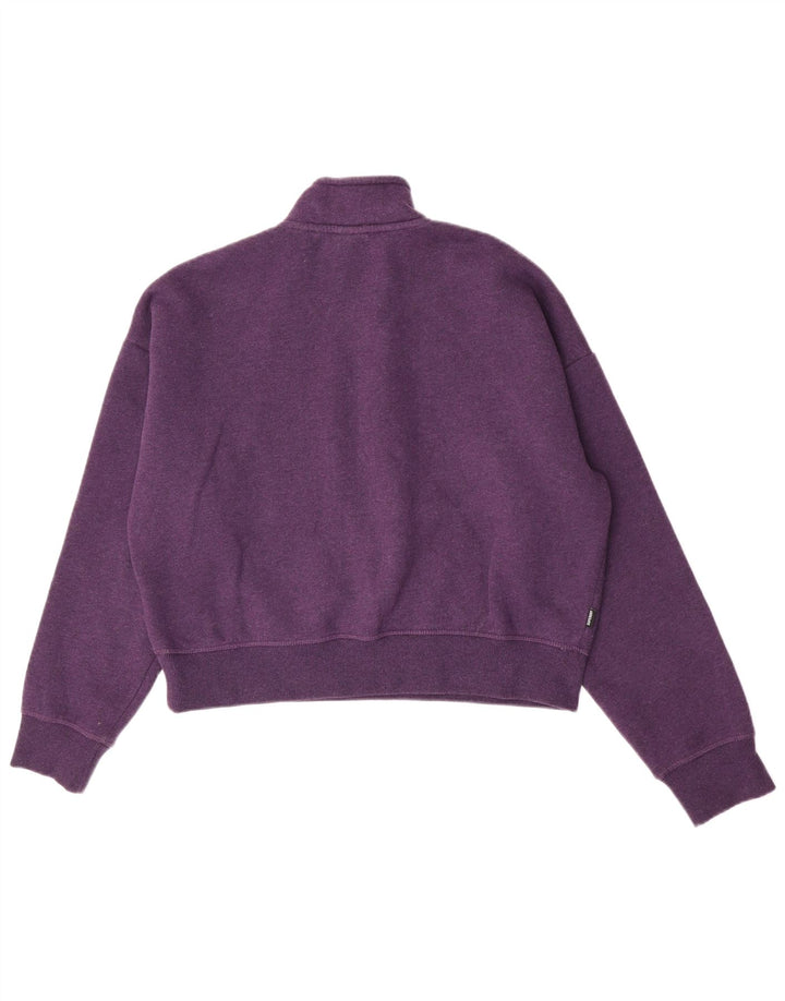 Superdry Damen Übergroßer Crop-Sweatshirt-Pullover UK 14 Large Lila