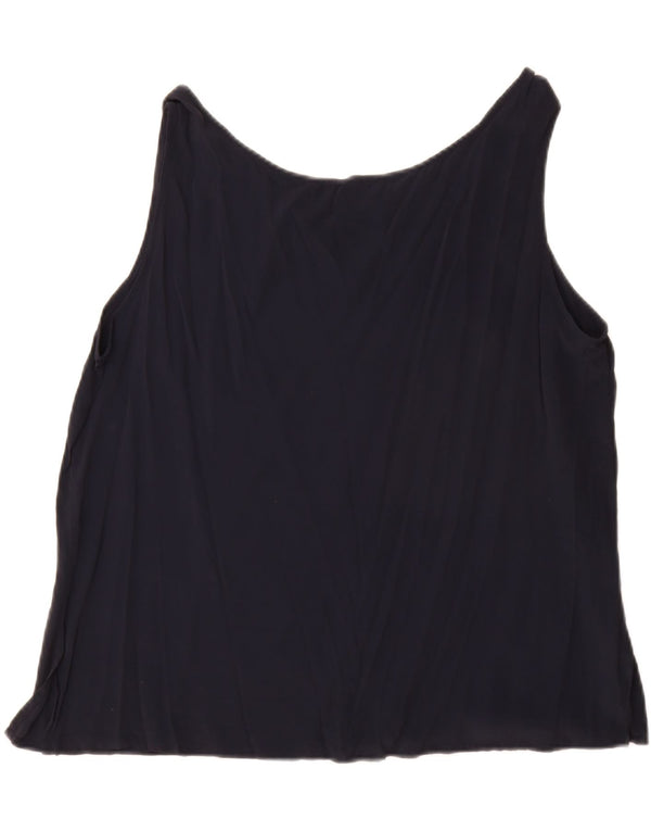 Vintage Damen Weste Top IT 50 XL Schwarz Acetat