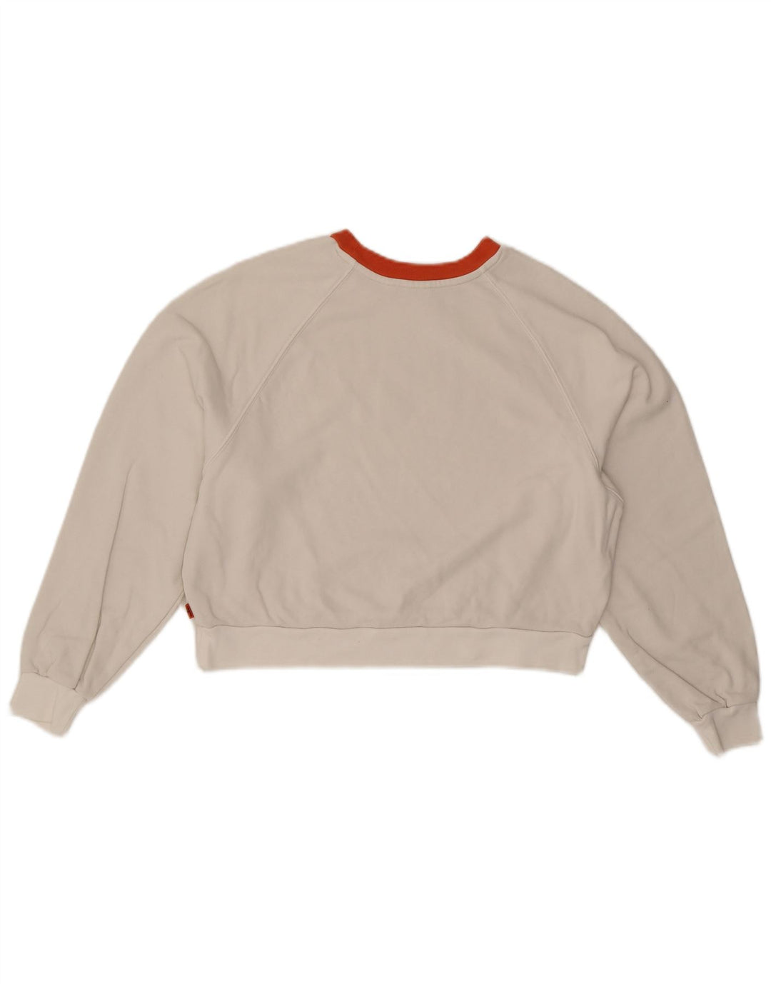 LEVI'S Damen-Sweatshirt mit übergroßem, bauchfreiem Grafikmotiv, Gr. 6, XS, Weiß