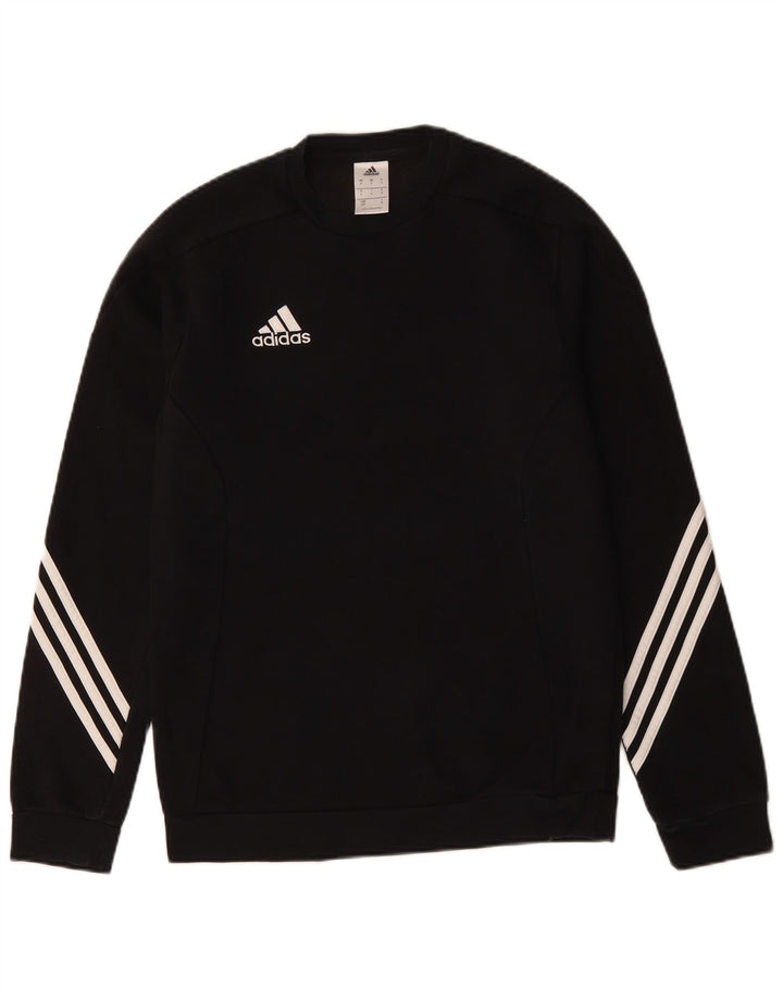 ADIDAS Herren Sweatshirt Pullover Small Schwarz Baumwolle