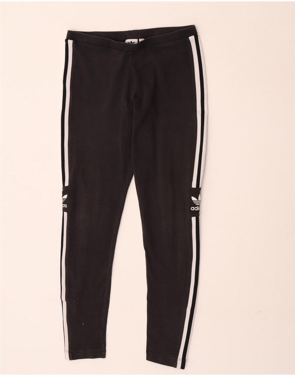 Adidas Damen Graphic Leggings UK 14 Mittelschwarze Baumwolle