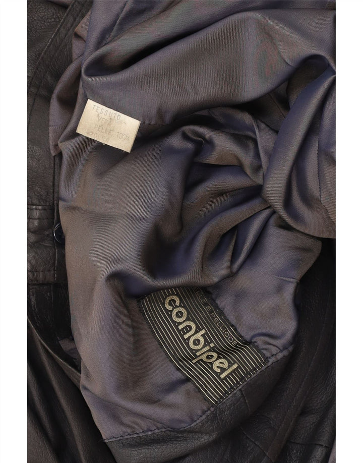 CONBIPEL Damen Übergroße Lederjacke UK 18 XL Braunes Leder