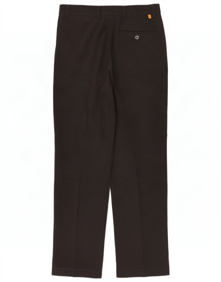 Farah Herren-Freizeithose, gerade, W34, L33, Schwarz, Polyester
