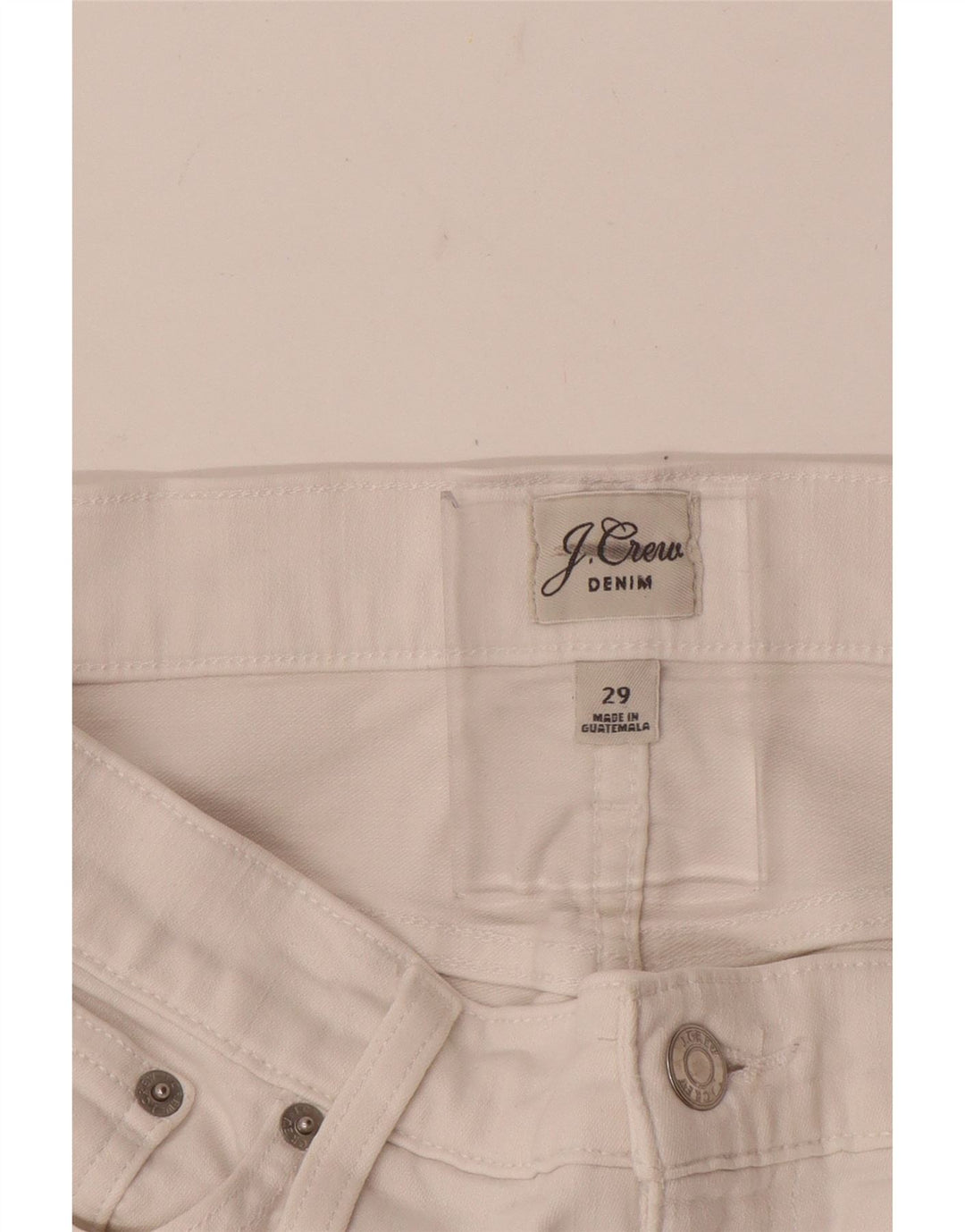 J. Crew Damen Gerade Freizeithose W29 L28 Weiß