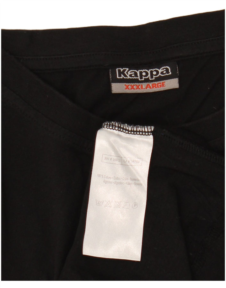 Kappa Herren T-Shirt Top 3XL Schwarz Baumwolle