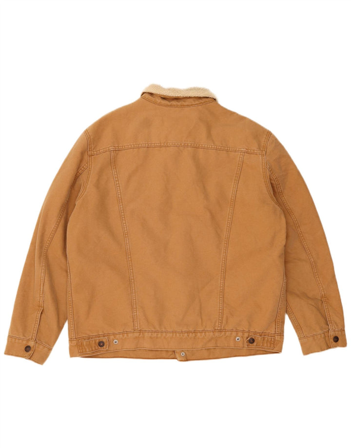 LEVI'S Herren Sherpa Jacke UK 44 2XL Braune Baumwolle