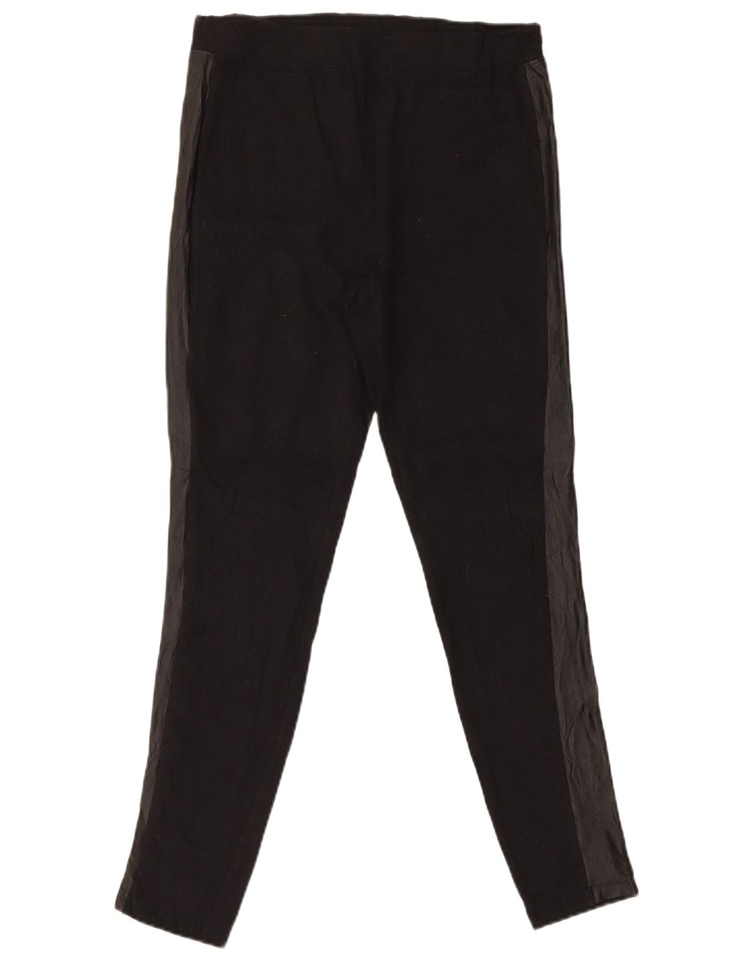 Dkny Damen Leggings UK 14 Large Schwarz Colourblock Baumwolle