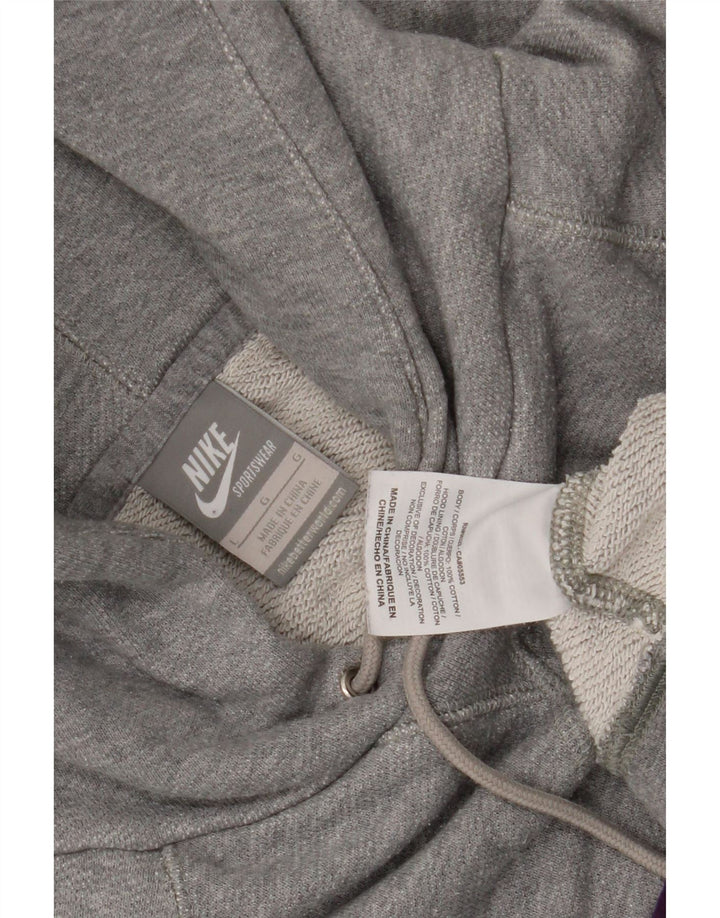 Nike Herren-Kapuzenpullover mit Grafik, groß, graue Baumwolle