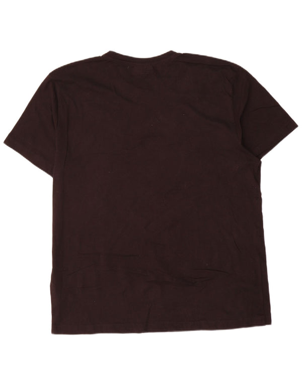Kappa Herren Kurzarm-T-Shirt Top 2XL Schwarz Baumwolle