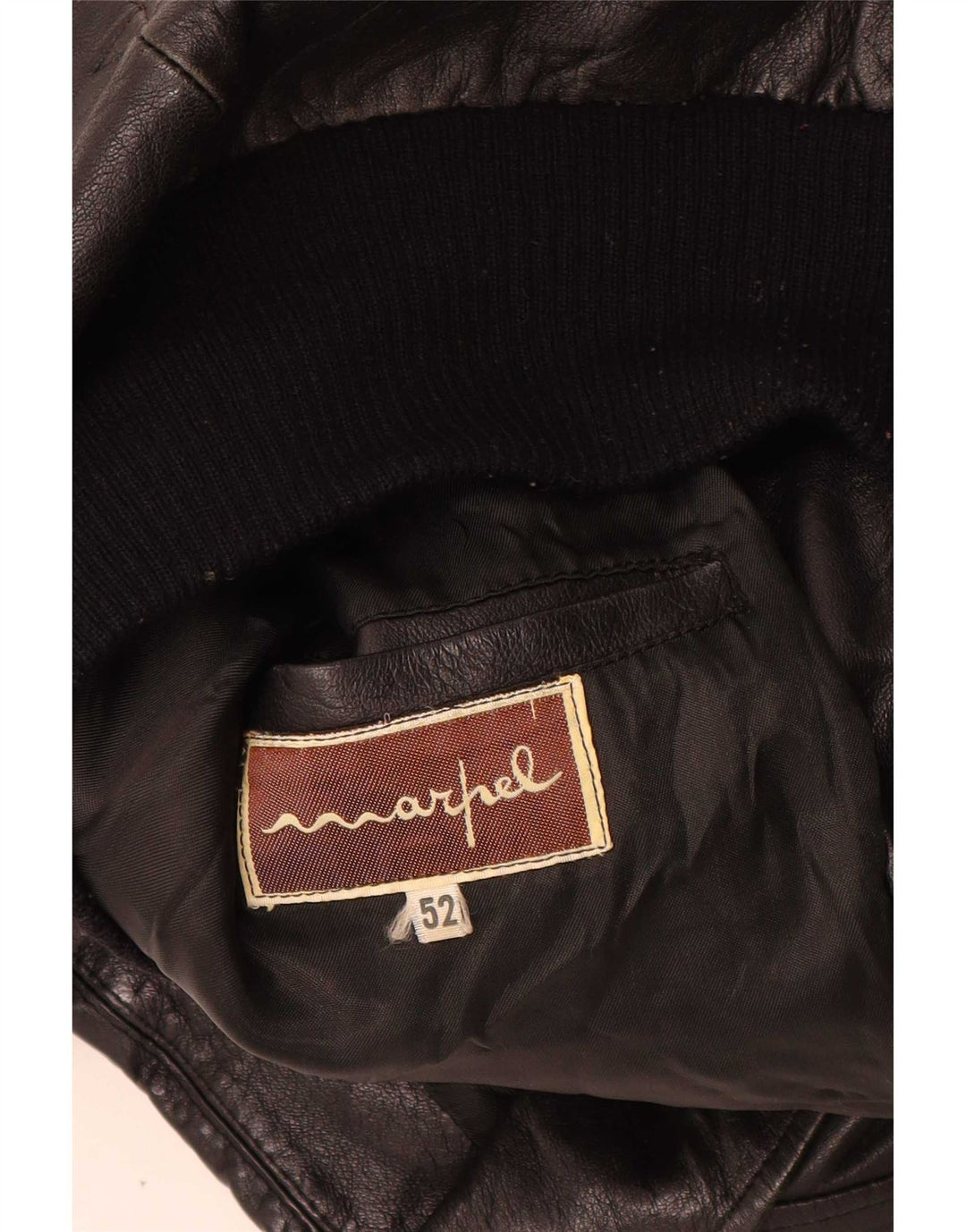 Marpel Herren Lederjacke IT 52 XL Schwarz