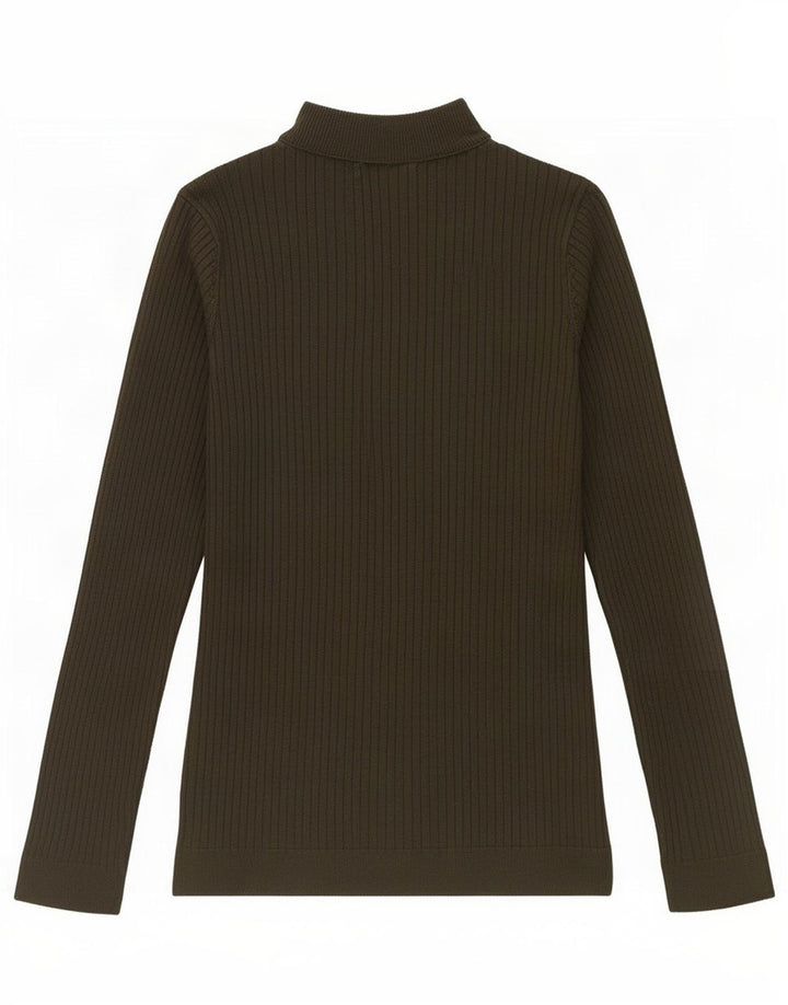 Zara Herren Top Langarm Small Khaki Viskose