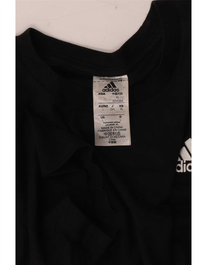 Adidas Herren T-Shirt Top Large Schwarz Baumwolle