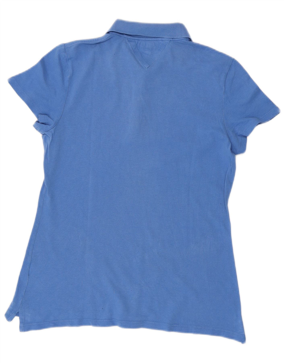 TOMMY HILFIGER Damen-Poloshirt mit klassischer Passform, UK 12, Mittelblau