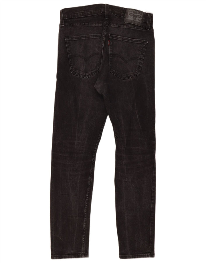 Levi's Herren 512 Slim Tapered Jeans W32 L32 Schwarze Baumwolle