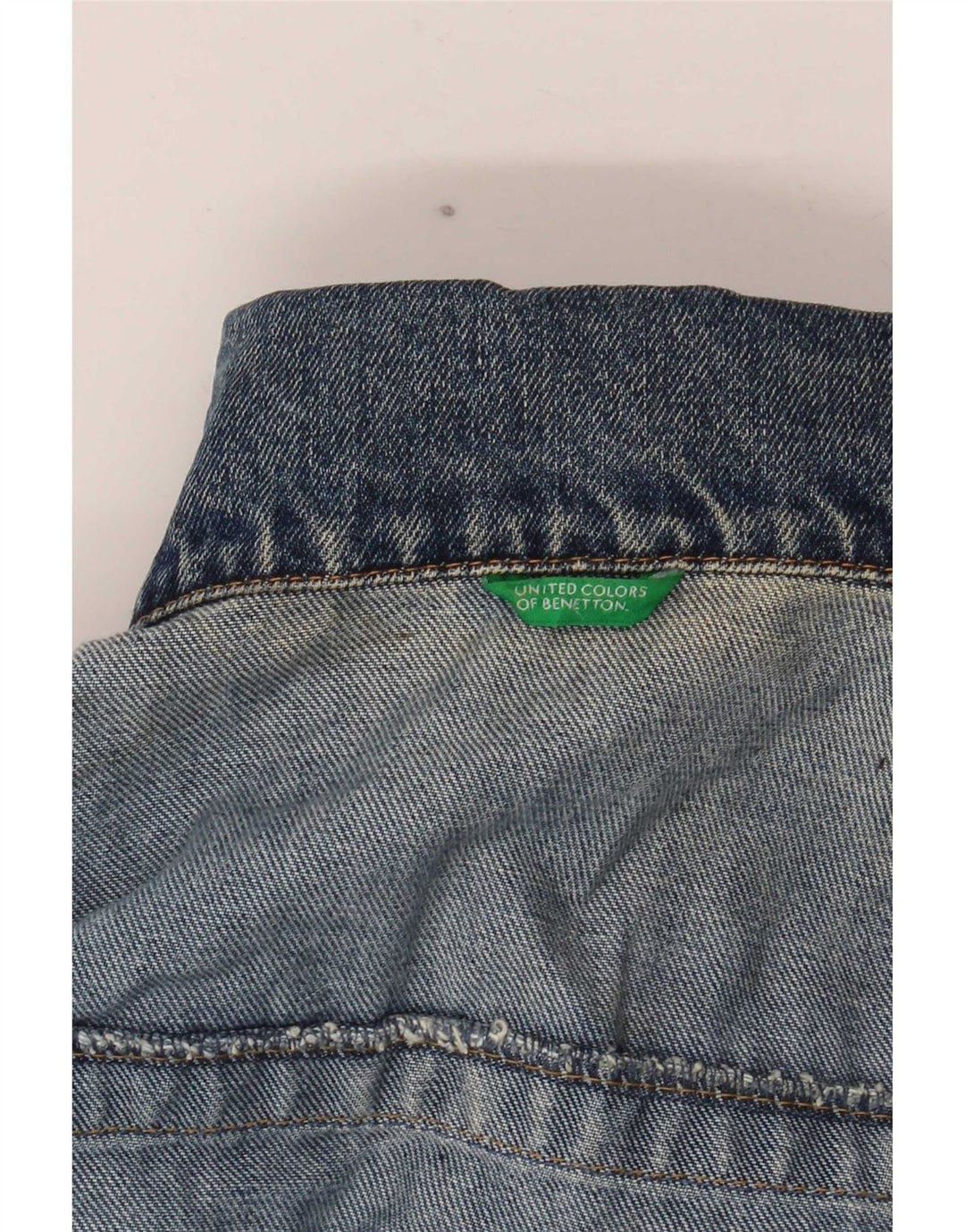 Benetton Herren Jeansjacke UK 40 Large Blau
