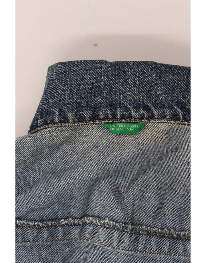 Benetton Herren Jeansjacke UK 40 Large Blau