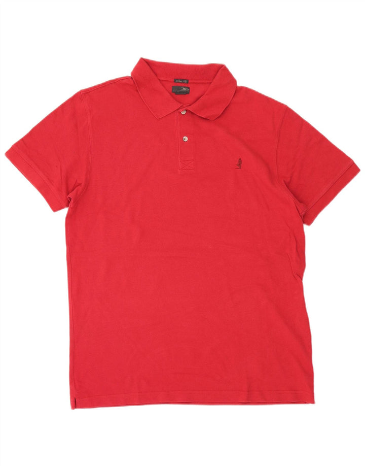 Marlboro Classics Herren-Poloshirt mit schmaler Passform, 2XL, rote Baumwolle