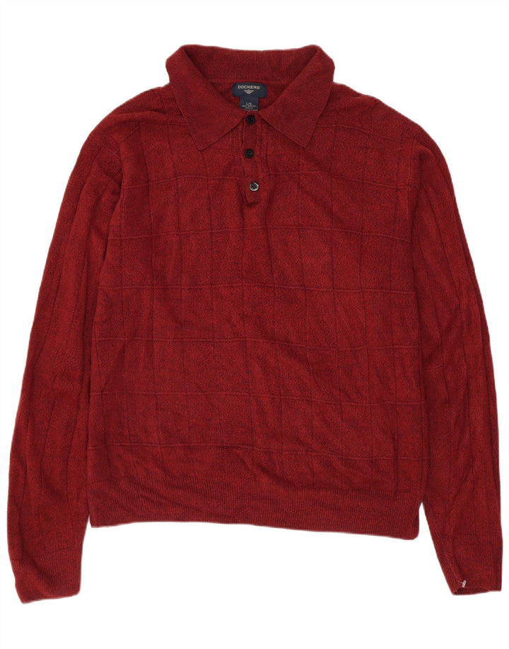 DOCKERS Herren-Pullover mit Rollkragen, groß, kastanienbraunes Acryl