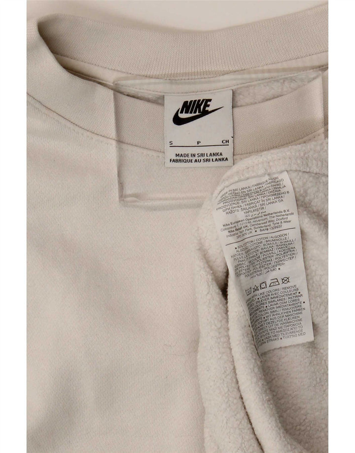 Nike Herren-Sweatshirt, Pullover, Größe S, weiße Baumwolle
