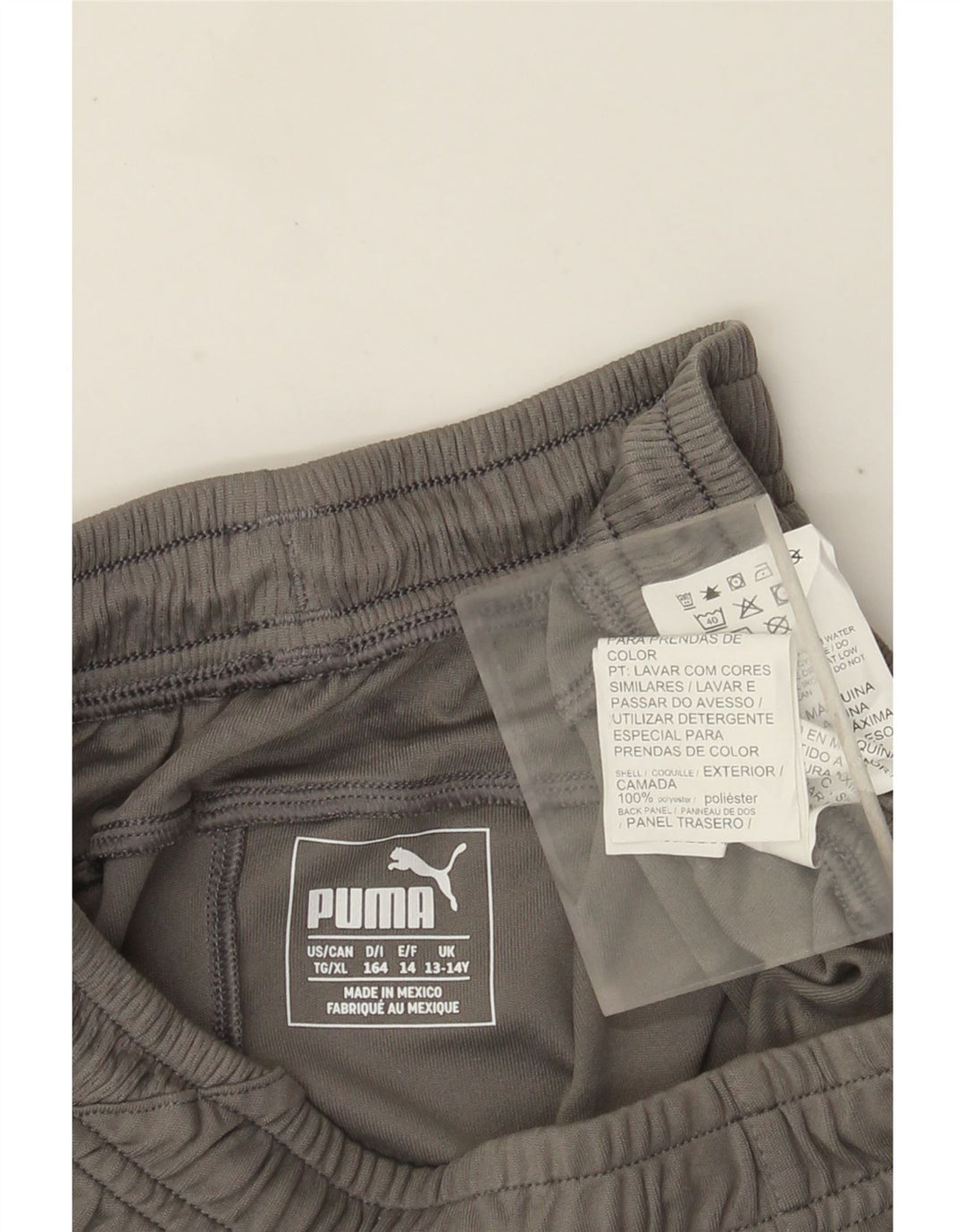 Puma Sportshorts für Jungen, 13–14 Jahre, graues Colourblock-Polyester