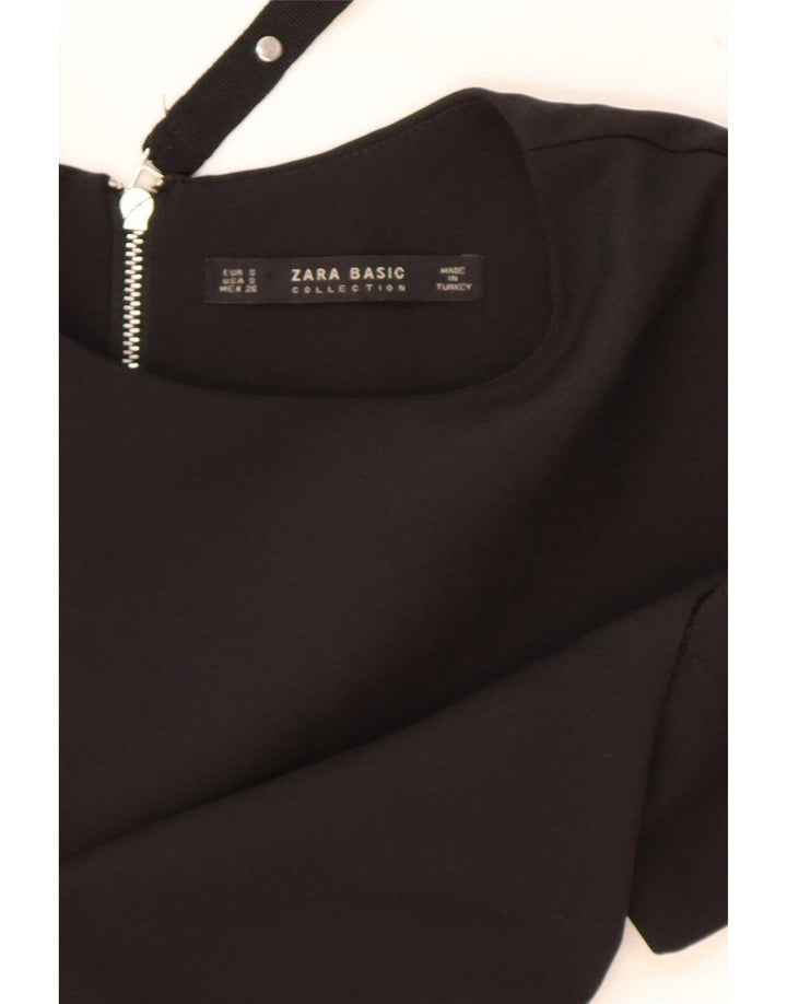 Zara Damen Etuikleid UK 10 Small Schwarz Polyester