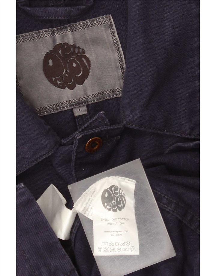 Pretty Green Utility-Jacke für Herren, UK 40, Größe L, Marineblau, Baumwolle