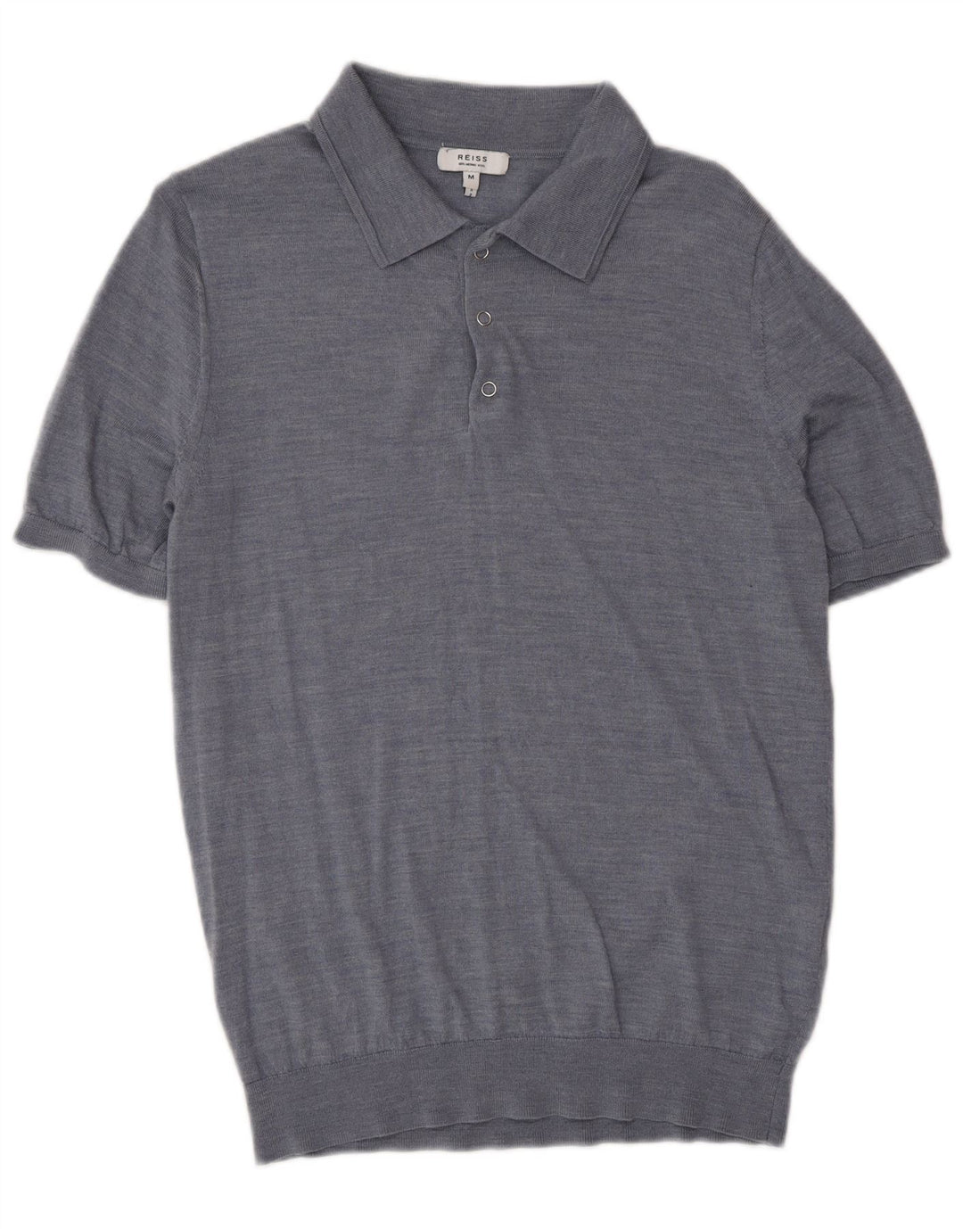 Reiss Herren-Poloshirt aus mittelblauer Wolle