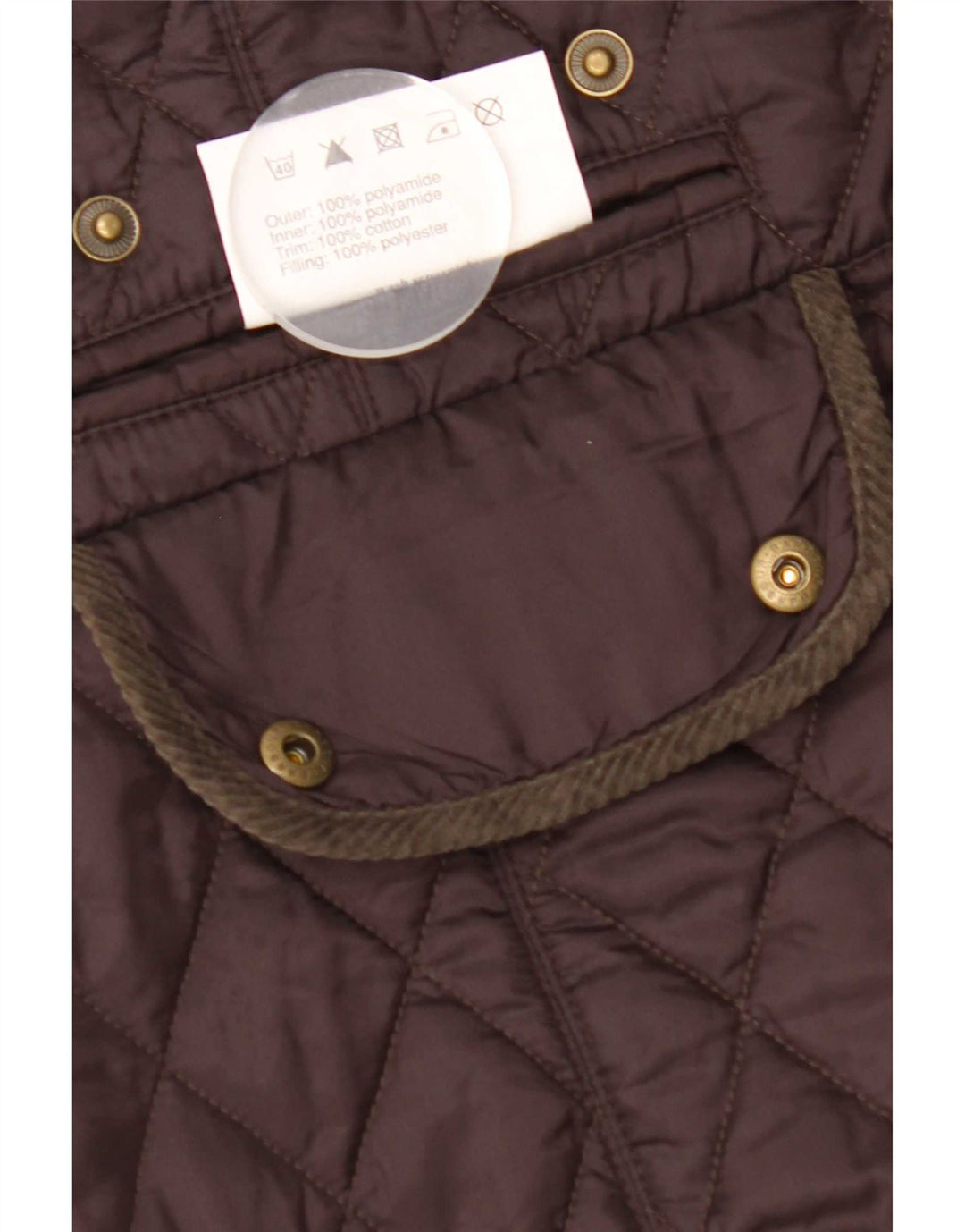 Barbour Damen Steppjacke UK 12 Mittelbraunes Polyamid