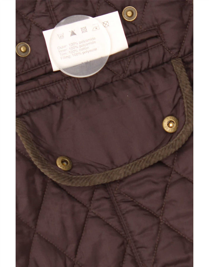 Barbour Damen Steppjacke UK 12 Mittelbraunes Polyamid