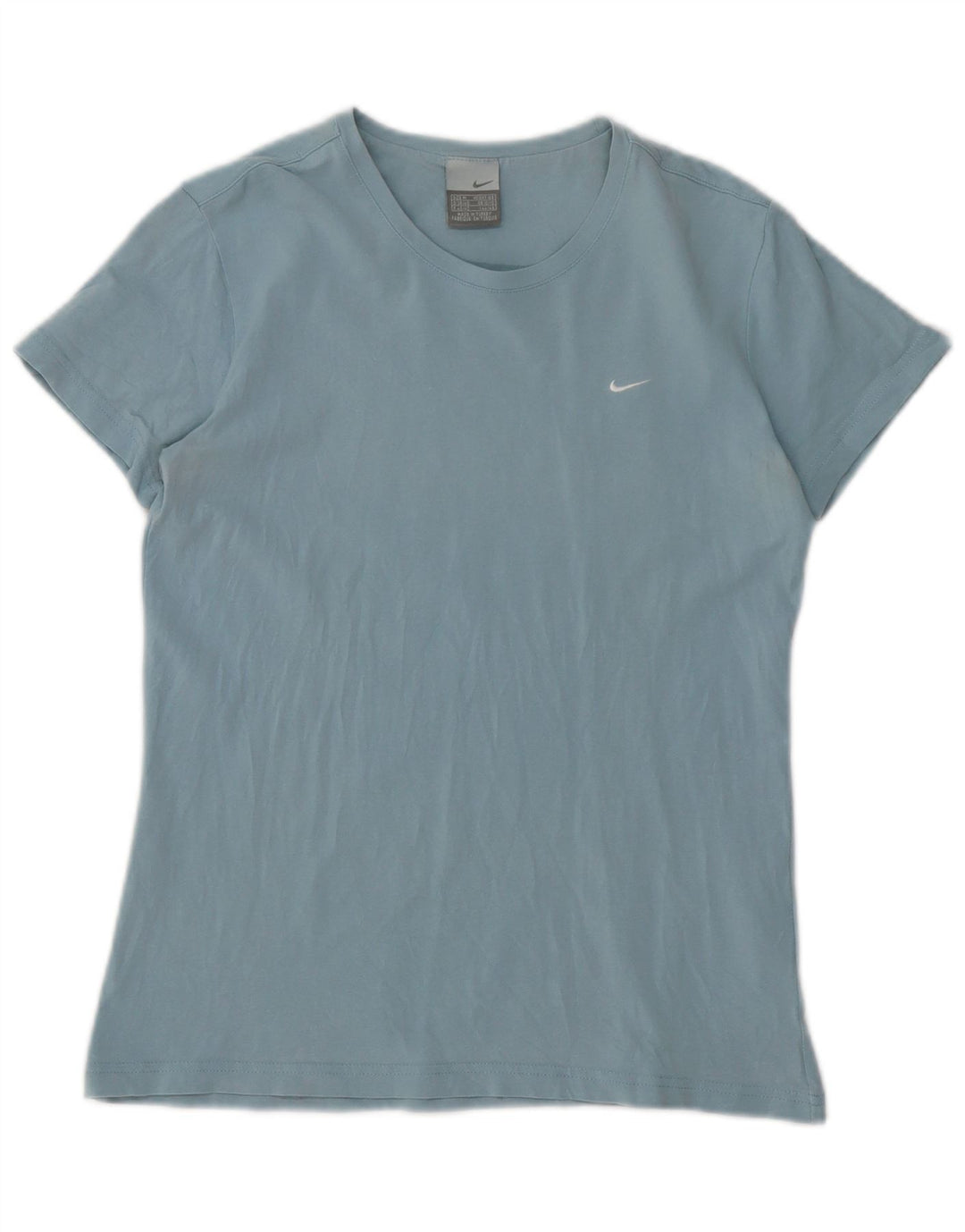 NIKE Damen T-Shirt Top UK 10/12 Mittelblau Synthetik