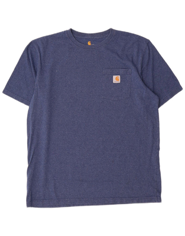 Carhartt Herren T-Shirt Top Large Marineblau Baumwolle