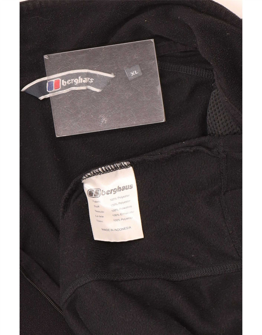 Berghaus Herren-Fleecepullover mit Reißverschluss, XL, Schwarz, Polyester