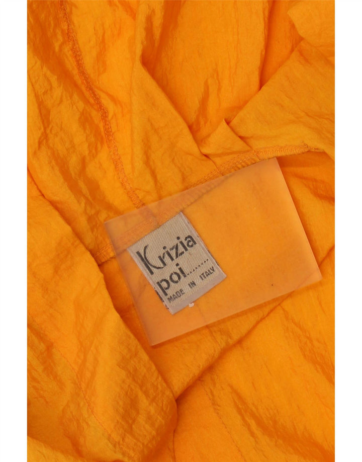 KRIZIA Übergroßer Damen-Regenmantel mit Kapuze IT 40 Small Orange Polyamid