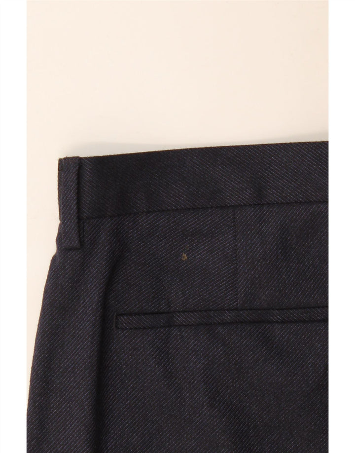 Marks & Spencer Herren-Anzughose mit normaler Passform, W36 L29, marineblaues Polyester