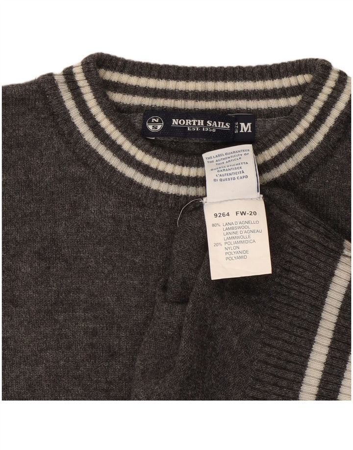 NORTH SAILS Damen-Pullover mit Rundhalsausschnitt, UK 14, mittelgraue Wolle