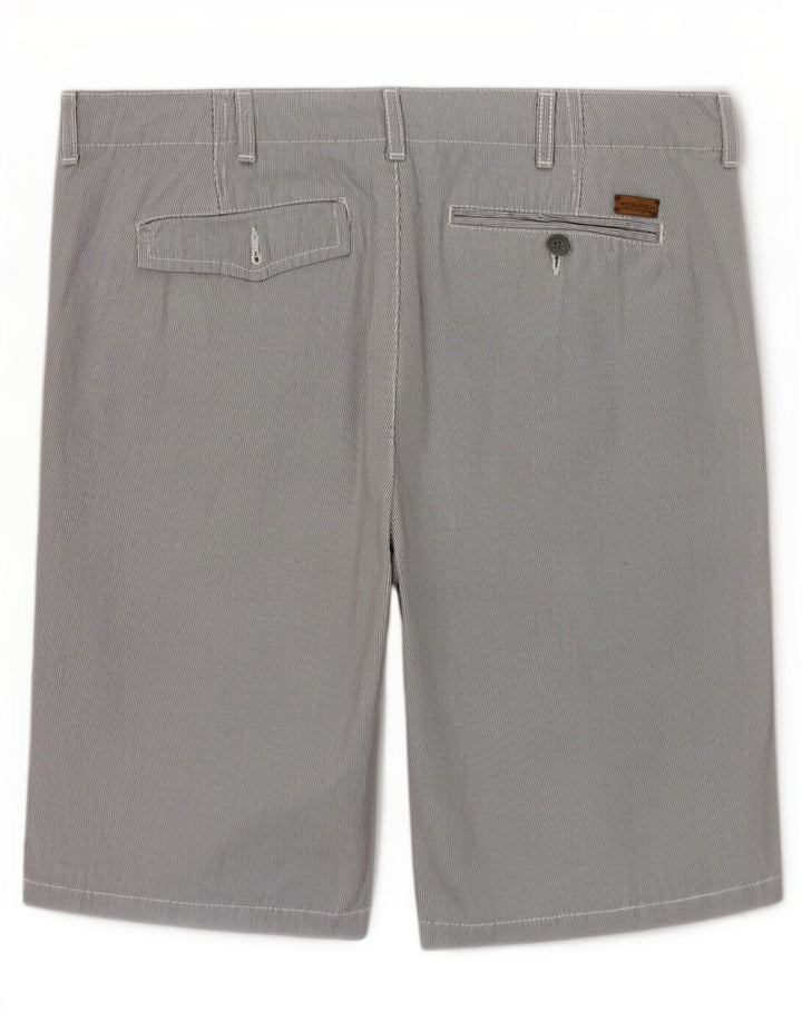 Woolrich Herren-Chinoshorts, Größe L, W34, Grau, Nadelstreifen
