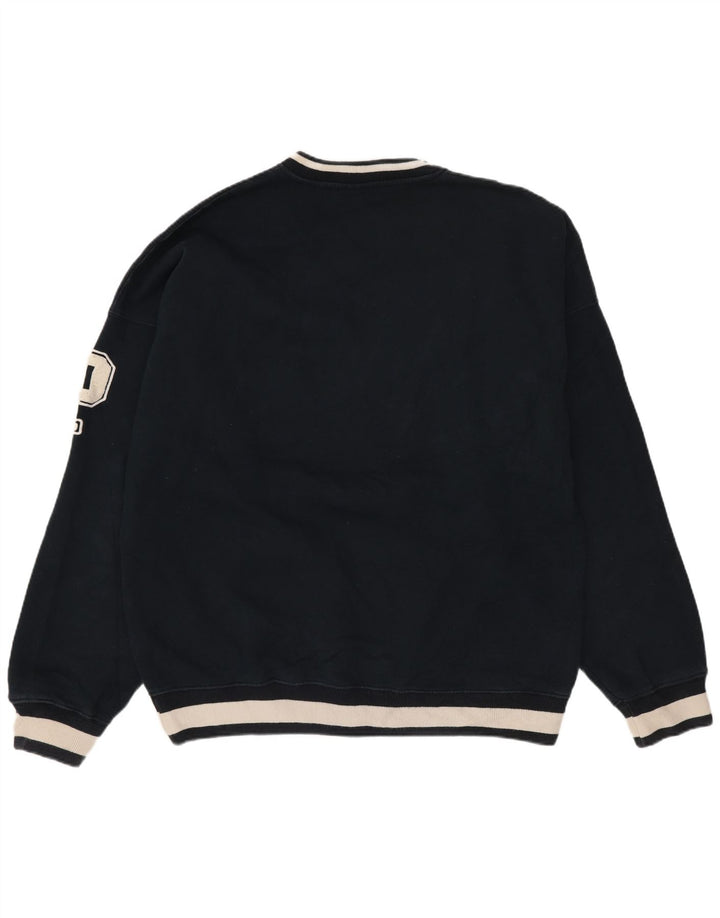 Pull & Bear Pasadena-Sweatshirt für Herren, mittlerer Marineblau-Farbblock