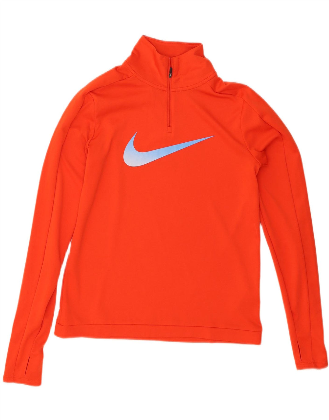 Nike Womens Graphic Pullover Trainingsanzug Top UK 10 Small Orange Polyester