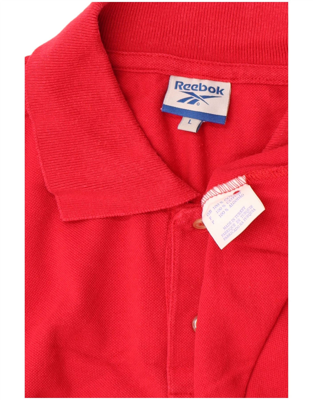 Reebok Herren Poloshirt Große rote Baumwolle