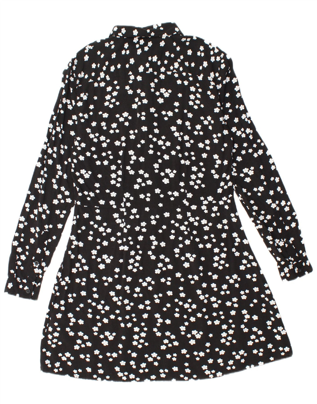 JACK WILLS Womens Pullover Shirt Dress UK 8 Small Black Floral Viscose