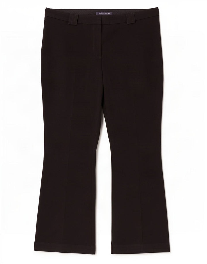 Marks & Spencer Damen Bootcut-Anzughose UK 12 Medium W30 L27 Schwarz
