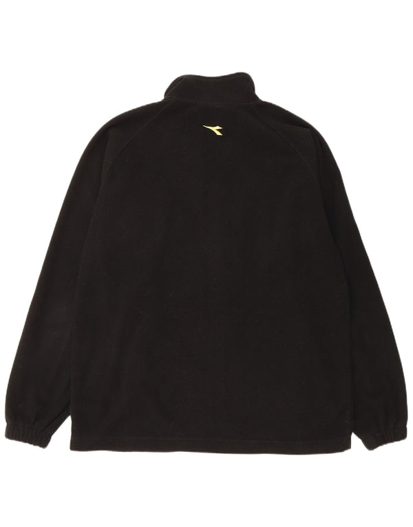 Diadora Herren Fleecejacke UK 40 Large Schwarz Colourblock Polyester